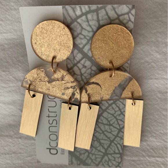 Resin Statement Geometric Stud Earrings by dconstruct - Picture 4 of 5